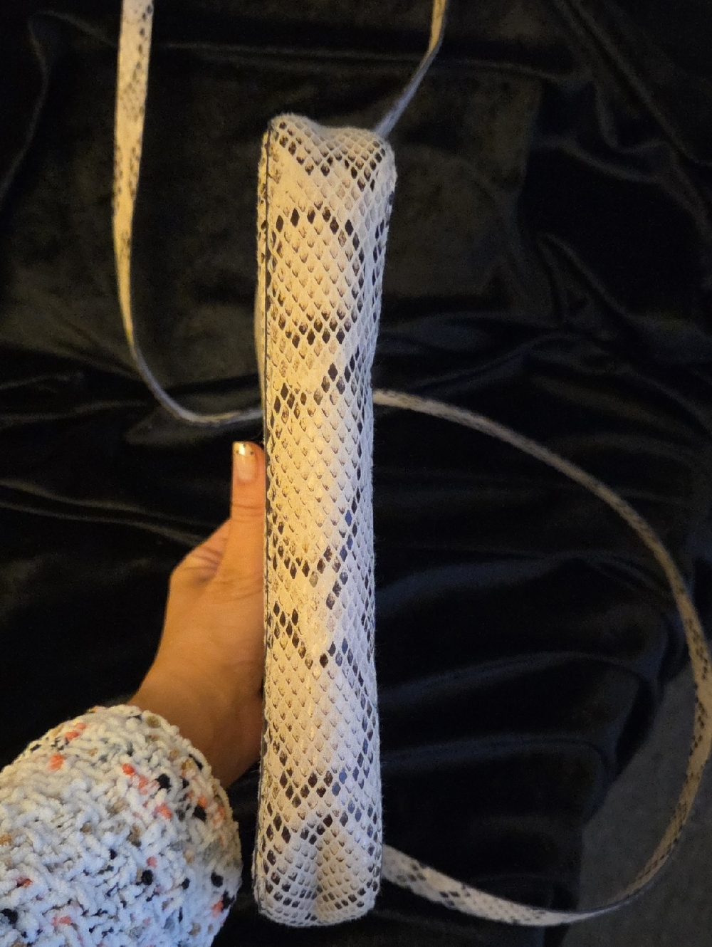 H&M Beige Snake-Print Crossbody Bag - Picture 3 of 9